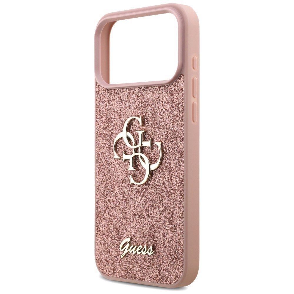 Etui Guess Fixed Glitter Big 4G do iPhone 17 Pro Max różowy